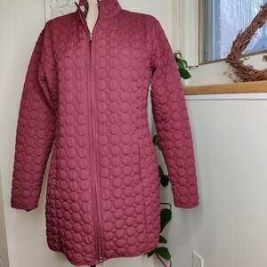 Aventura Quilted Maroon Mock Neck Insulated Zip Up Jacket Size XL